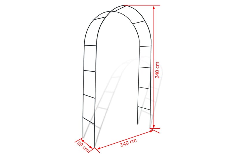 Rosenbåge för klätterväxter 2 st - Grön - Grilltält - Pergola