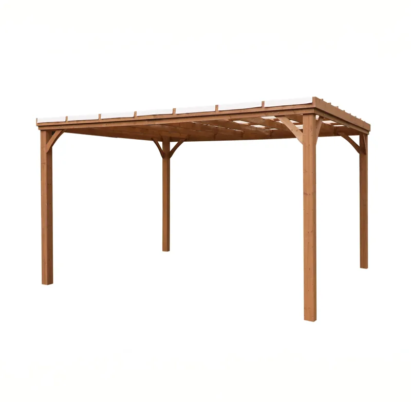 Pergola trä | 3,65x3m | Furu - Brun - Utemöbler - Solskydd - Pergola