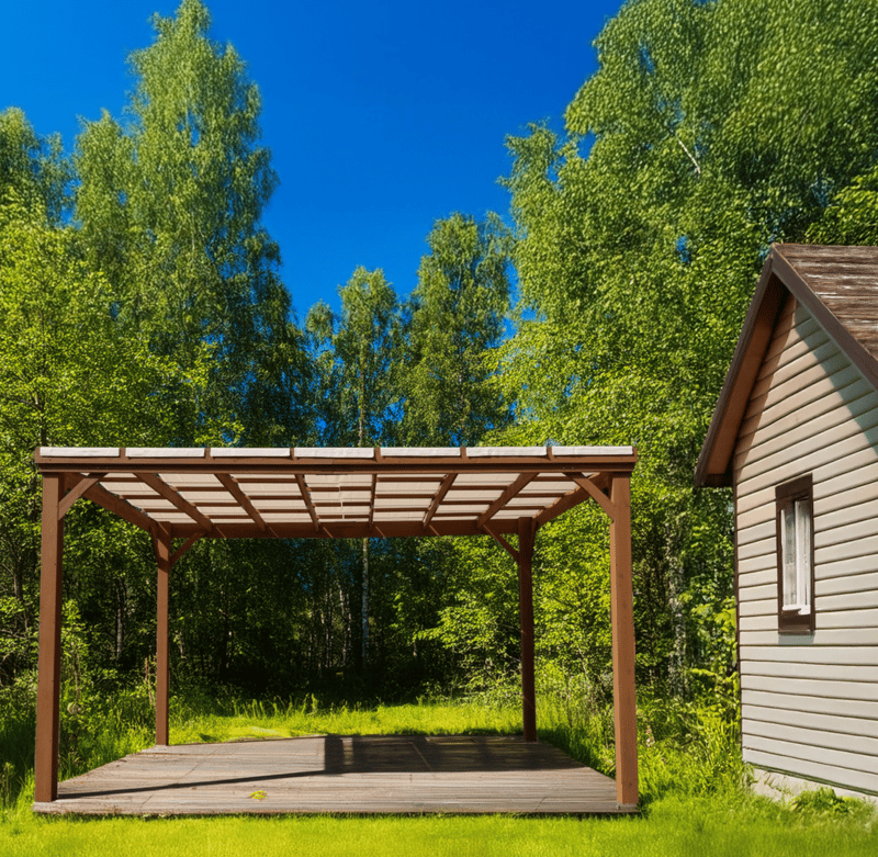 Pergola trä | 3,65x3m | Furu, Brun