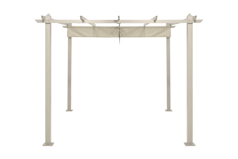 Porto Stor Pergola 4x3 m i aluminium med tak - Beige - Utemöbler - Solskydd - Pergola