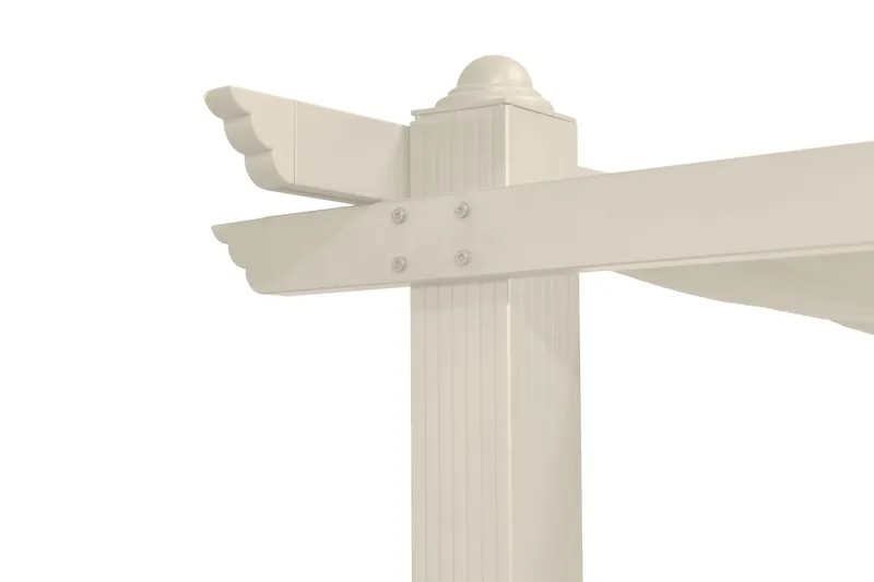 Porto Stor Pergola 4x3 m i aluminium med tak - Beige - Utemöbler - Solskydd - Pergola