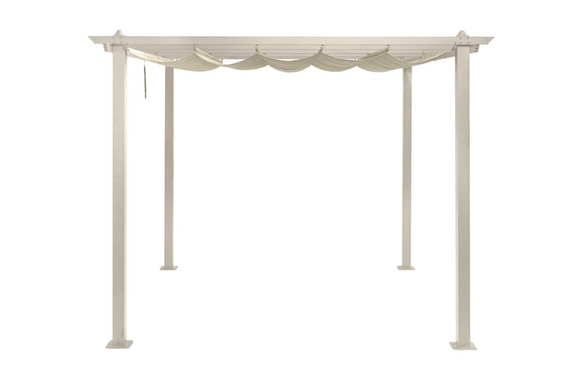 Porto Pergola 3x3 m i aluminium med tak för solskydd - Beige - Utemöbler - Solskydd - Pergola