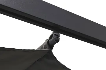 Porto Pergola 3x3 m i aluminium med tak för solskydd - Mörkgrå - Utemöbler - Solskydd - Pergola