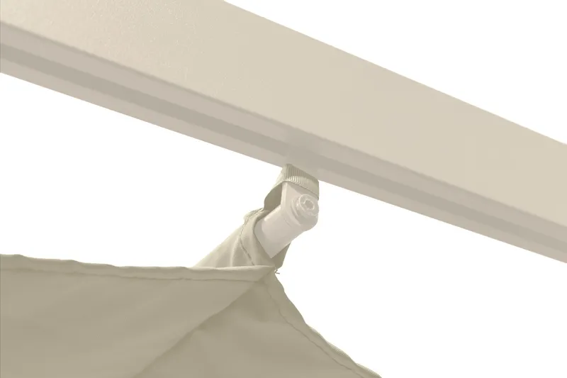 Porto Pergola 3x3 m i aluminium med tak för solskydd - Beige - Utemöbler - Solskydd - Pergola