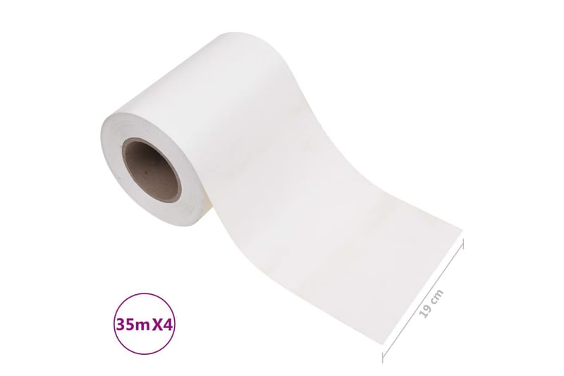 Insynsskydd för trädgården 4 st PVC 35x0,19 m vit - Vit - Utemöbler - Solskydd - Skärmskydd & vindskydd