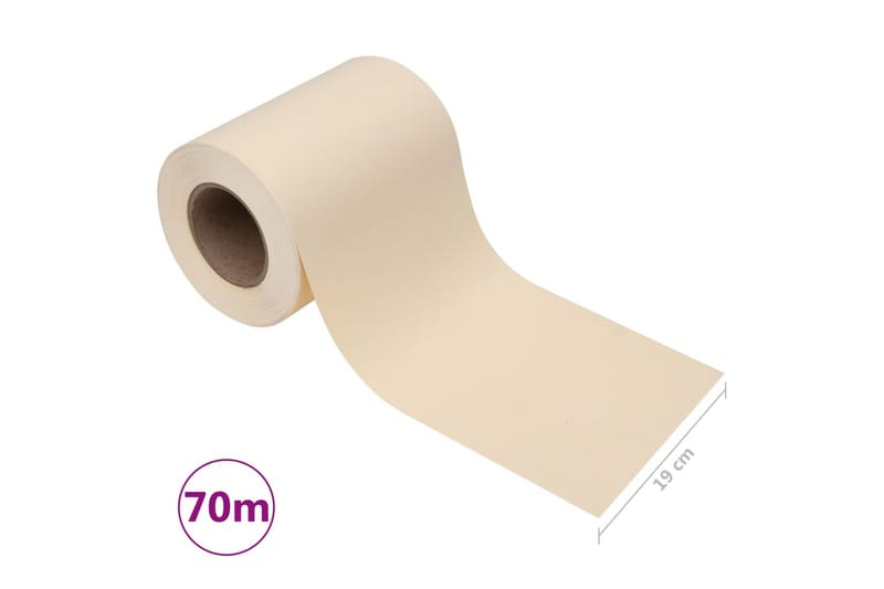 Insynsskydd för trädgården PVC 70x0,19 m gräddvit - Kräm - Utemöbler - Solskydd - Skärmskydd & vindskydd