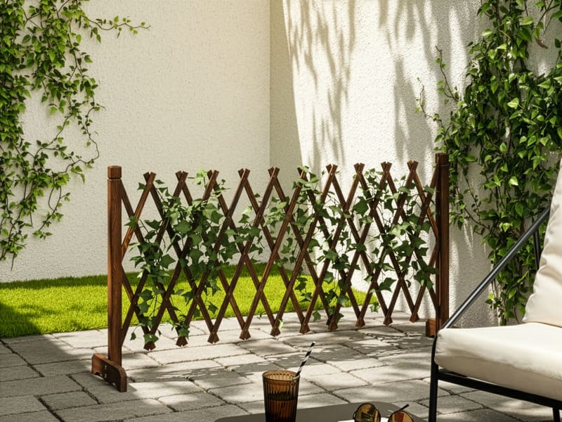 Trädgårdsspaljé Sciolze Utdragbar - Brun - Utemöbler - Solskydd - Skärmskydd & vindskydd - Spalje