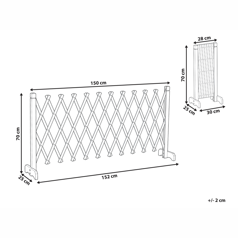 Trädgårdsspaljé Sciolze Utdragbar - Brun - Utemöbler - Solskydd - Skärmskydd & vindskydd - Spalje