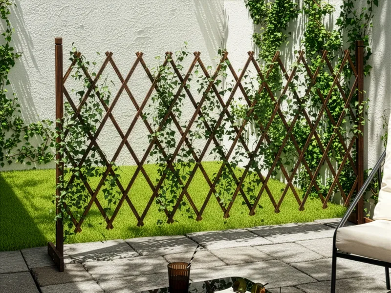 Trädgårdsspaljé Sciolze Utdragbar - Brun - Utemöbler - Solskydd - Skärmskydd & vindskydd - Spalje