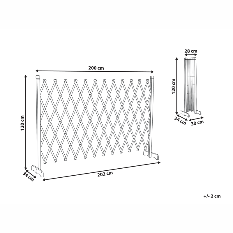 Trädgårdsspaljé Sciolze Utdragbar - Brun - Utemöbler - Solskydd - Skärmskydd & vindskydd - Spalje