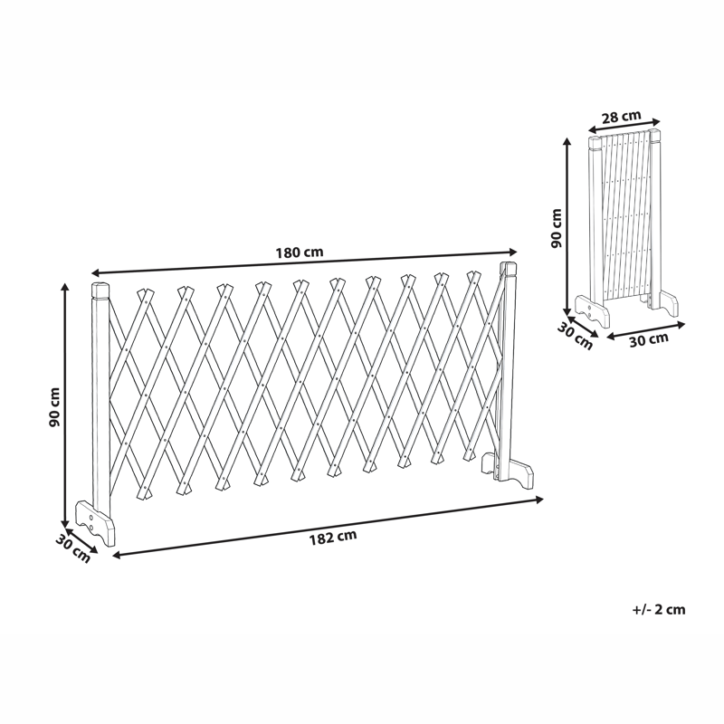 Trädgårdsspaljé Sciolze Utdragbar - Brun - Utemöbler - Solskydd - Skärmskydd & vindskydd - Spalje