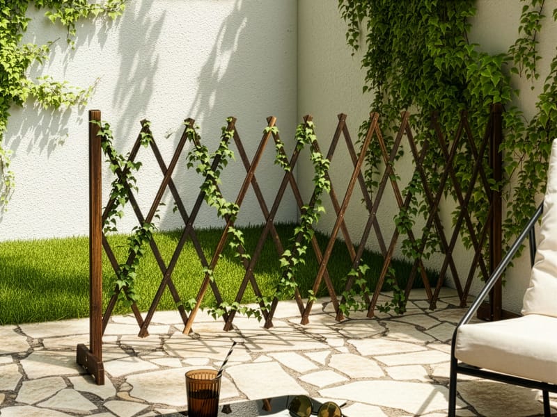 Trädgårdsspaljé Sciolze Utdragbar - Brun - Utemöbler - Solskydd - Skärmskydd & vindskydd - Spalje