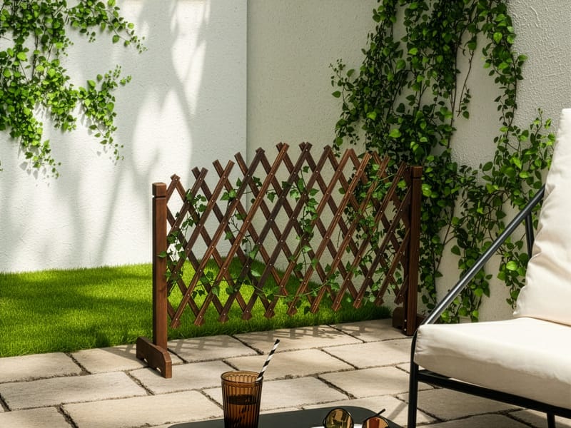 Trädgårdsspaljé Pavarolo Utdragbar - Brun - Utemöbler - Solskydd - Skärmskydd & vindskydd - Spalje