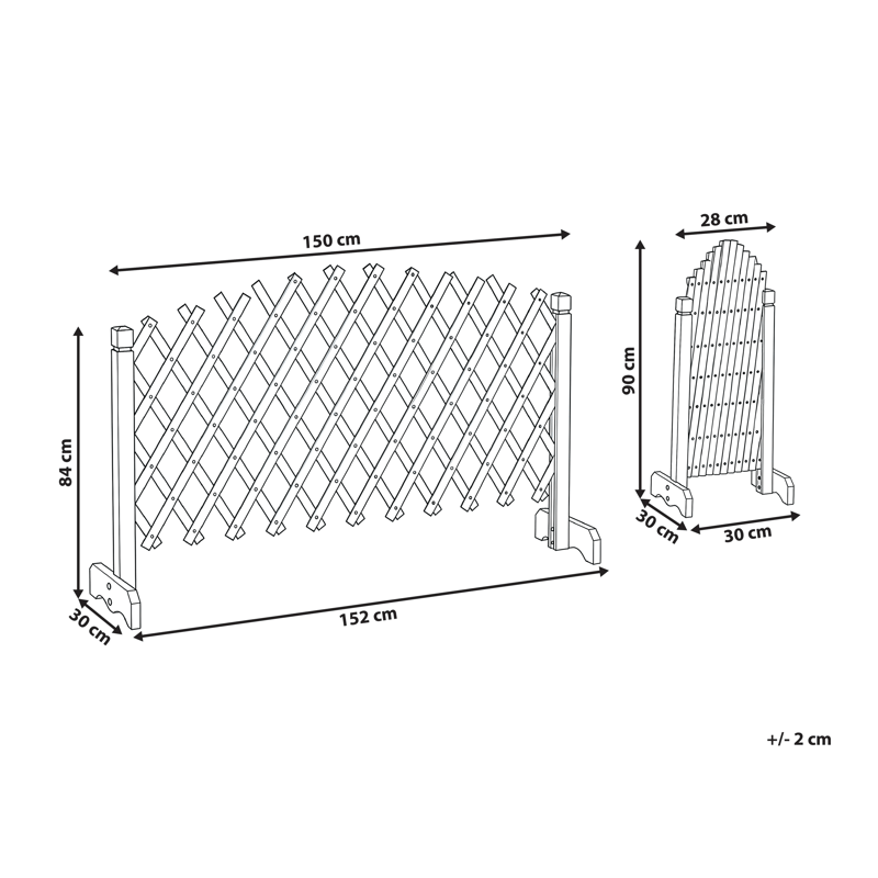 Trädgårdsspaljé Pavarolo Utdragbar - Brun - Utemöbler - Solskydd - Skärmskydd & vindskydd - Spalje