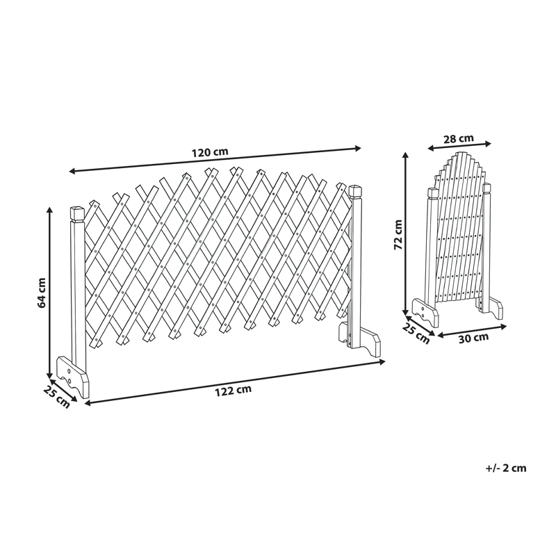 Trädgårdsspaljé Pavarolo Utdragbar - Brun - Utemöbler - Solskydd - Skärmskydd & vindskydd - Spalje