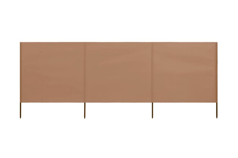Vindskydd 3 paneler tyg 400x160 cm taupe - Brun - Skärm - Säkerhet & vindskydd altan - Skärmskydd & vindskydd