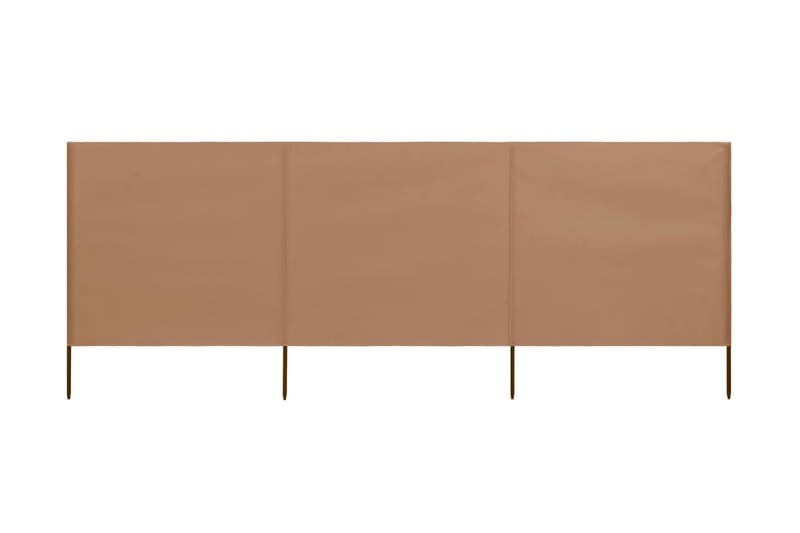 Vindskydd 3 paneler tyg 400x80 cm taupe - Brun - Säkerhet & vindskydd altan - Skärmskydd & vindskydd - Skärm
