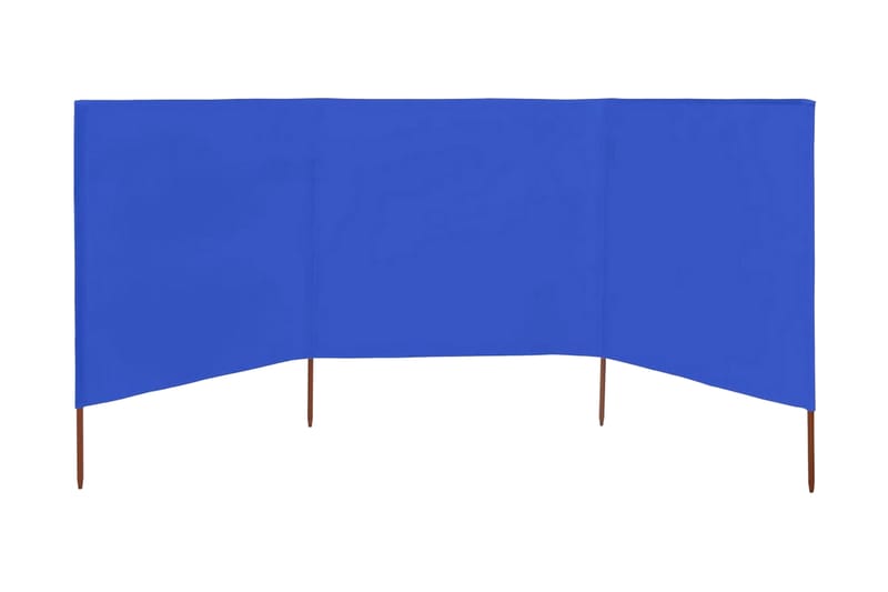 Vindskydd 3 paneler tyg 400x120 cm azurblå - Blå - Säkerhet & vindskydd altan - Skärmskydd & vindskydd - Skärm