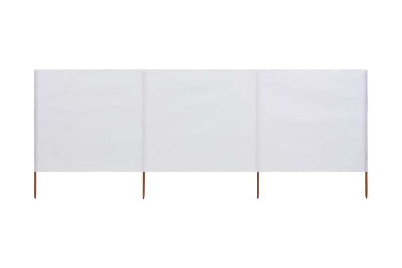 Vindskydd 3 paneler tyg 400x120 cm vit - Vit - Utemöbler - Solskydd - Skärmskydd & vindskydd