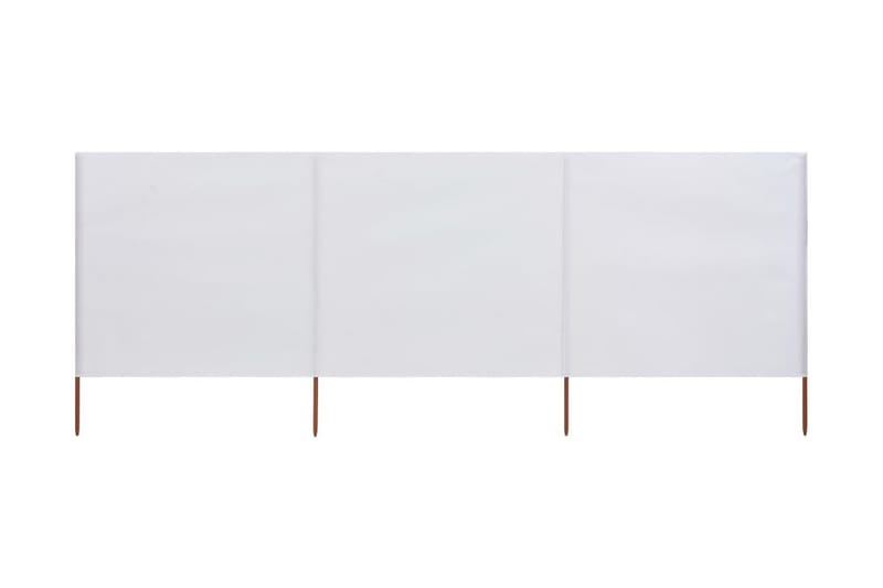 Vindskydd 3 paneler tyg 400x120 cm vit - Vit - Säkerhet & vindskydd altan - Skärmskydd & vindskydd - Skärm