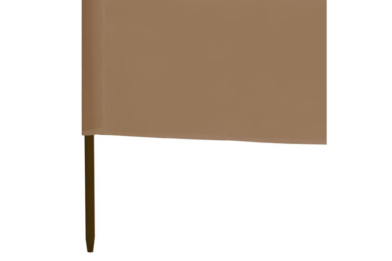 Vindskydd 3 paneler tyg 400x120 cm taupe - Brun - Säkerhet & vindskydd altan - Skärmskydd & vindskydd - Skärm