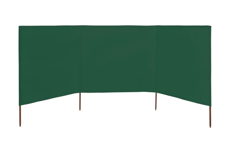 Vindskydd 3 paneler tyg 400x120 cm grön - Grön - Säkerhet & vindskydd altan - Skärmskydd & vindskydd - Skärm