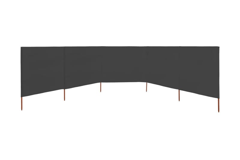 Vindskydd 5 paneler tyg 600x80 cm antracit - Grå - Skärm - Säkerhet & vindskydd altan - Skärmskydd & vindskydd