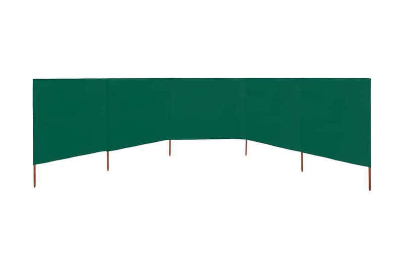 Vindskydd 5 paneler tyg 600x80 cm grön - Grön - Säkerhet & vindskydd altan - Skärmskydd & vindskydd - Skärm