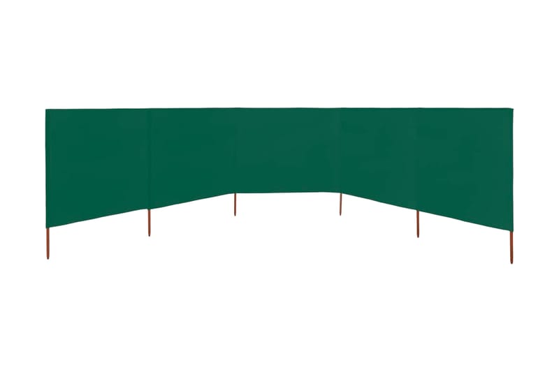 Vindskydd 5 paneler tyg 600x120 cm grön - Grön - Utemöbler - Solskydd - Skärmskydd & vindskydd