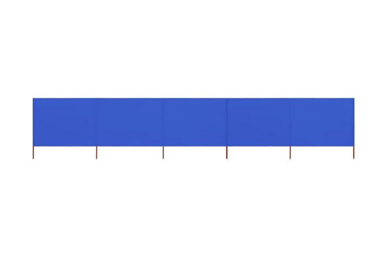 Vindskydd 5 paneler tyg 600x80 cm azurblå - Blå - Säkerhet & vindskydd altan - Skärmskydd & vindskydd - Skärm