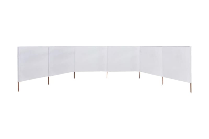 Vindskydd 6 paneler tyg 800x80 cm vit - Vit - Utemöbler - Solskydd - Skärmskydd & vindskydd