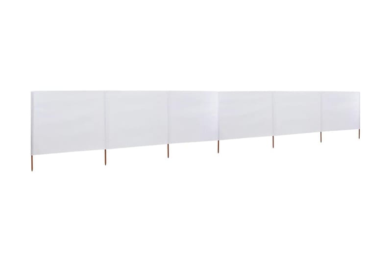Vindskydd 6 paneler tyg 800x80 cm vit - Vit - Utemöbler - Solskydd - Skärmskydd & vindskydd