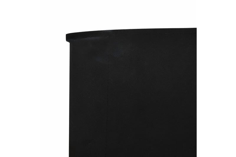 Vindskydd 6 paneler tyg 800x80 cm svart - Svart - Utemöbler - Solskydd - Skärmskydd & vindskydd