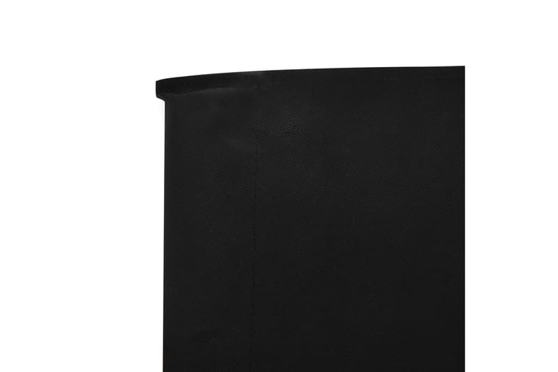 Vindskydd 6 paneler tyg 800x160 cm svart - Svart - Utemöbler - Solskydd - Skärmskydd & vindskydd