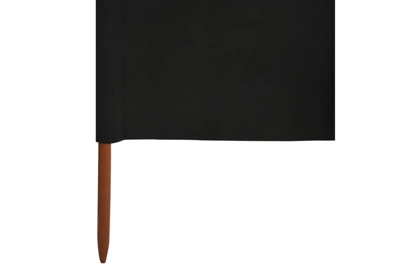 Vindskydd 6 paneler tyg 800x160 cm svart - Svart - Utemöbler - Solskydd - Skärmskydd & vindskydd
