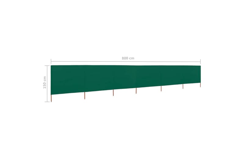 Vindskydd 6 paneler tyg 800x120 cm grön - Grön - Säkerhet & vindskydd altan - Skärmskydd & vindskydd - Skärm