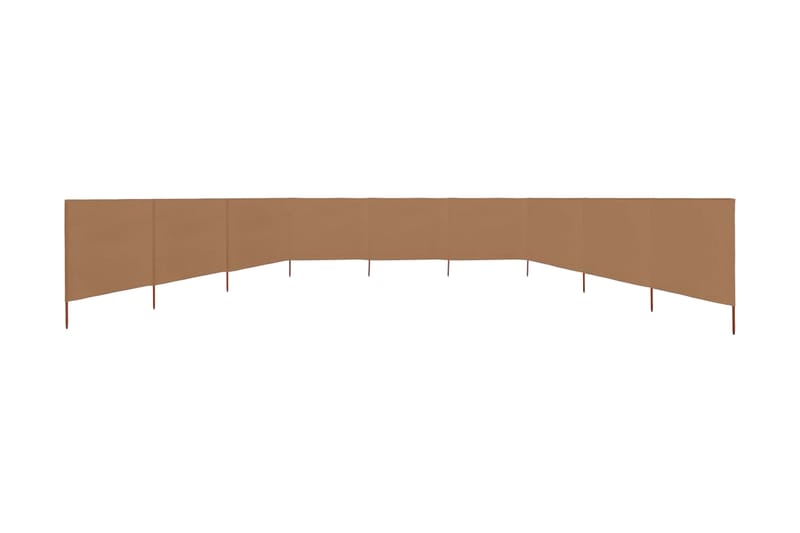 Vindskydd 9 paneler tyg 1200x160 cm taupe - Brun - Utemöbler - Solskydd - Skärmskydd & vindskydd