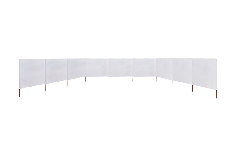 Vindskydd 9 paneler tyg 1200x160 cm sandvit - Vit - Utemöbler - Solskydd - Skärmskydd & vindskydd