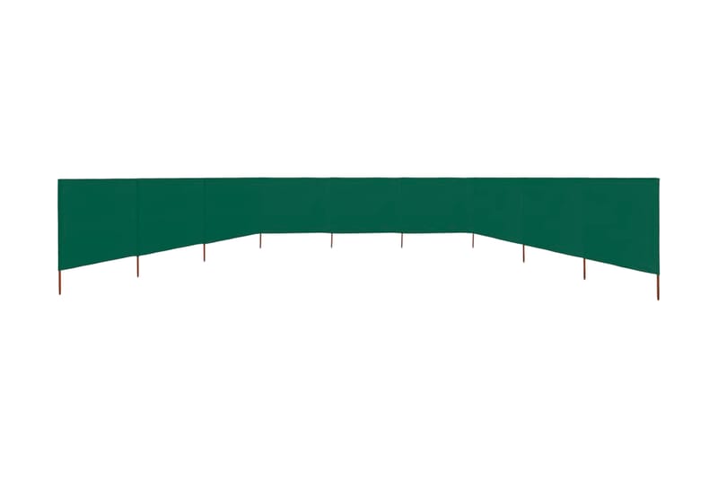 Vindskydd 9 paneler tyg 1200x80 cm grön - Grön - Säkerhet & vindskydd altan - Skärmskydd & vindskydd - Skärm