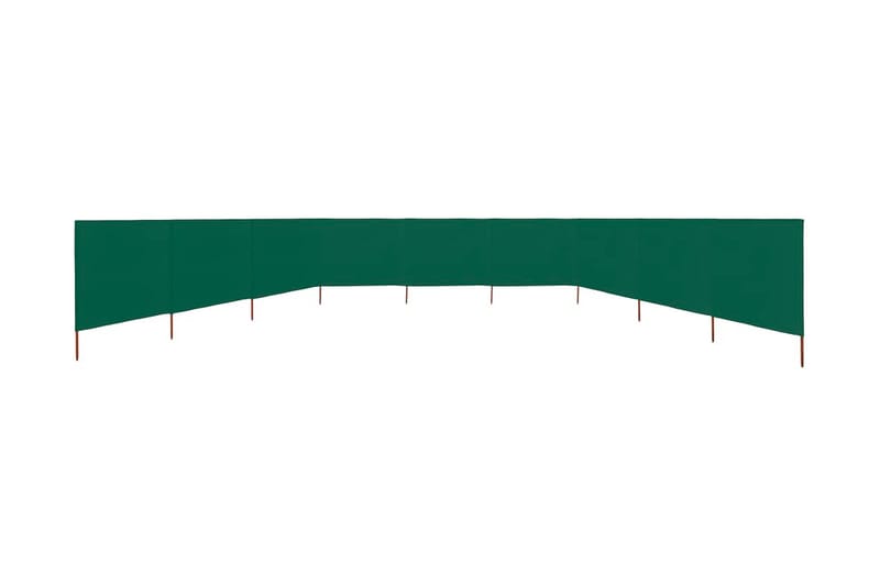 Vindskydd 9 paneler tyg 1200x120 cm grön - Grön - Säkerhet & vindskydd altan - Skärmskydd & vindskydd - Skärm