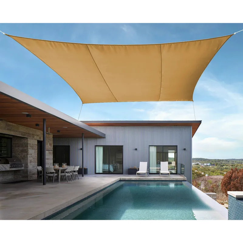 Solsegel 3x3m | Kvadratiskt | Beige - Utemöbler - Solskydd - Solsegel