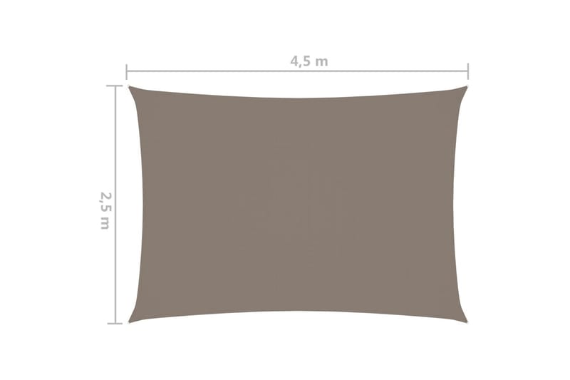 Solsegel oxfordtyg rektangulärt 2,5x4,5 m taupe - Brun - Solsegel