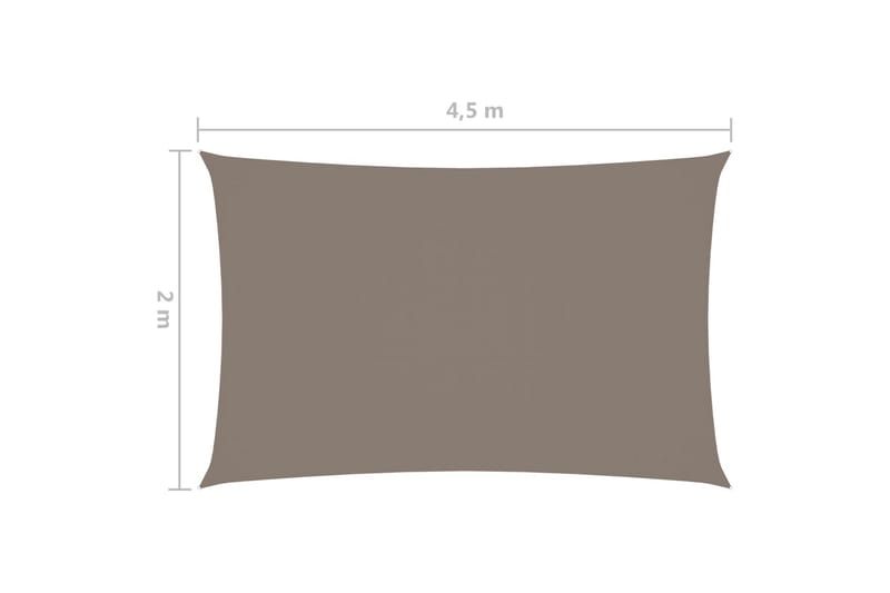 Solsegel oxfordtyg rektangulärt 2x4,5 m taupe - Brun - Utemöbler - Solskydd - Solsegel