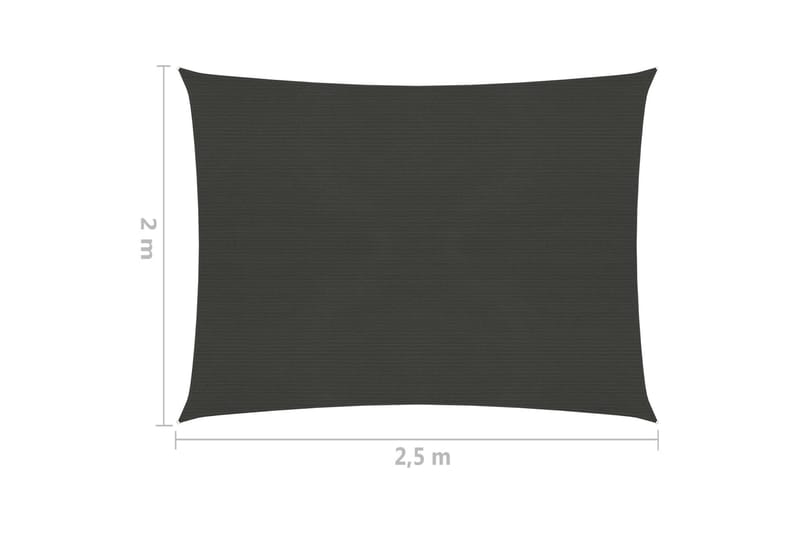 Solsegel 160 g/m² antracit 2x2,5 m HDPE - Antracit - Utemöbler - Solskydd - Solsegel