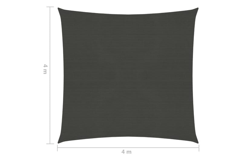 Solsegel 160 g/m² antracit 4x4 m HDPE - Grå - Utemöbler - Solskydd - Solsegel