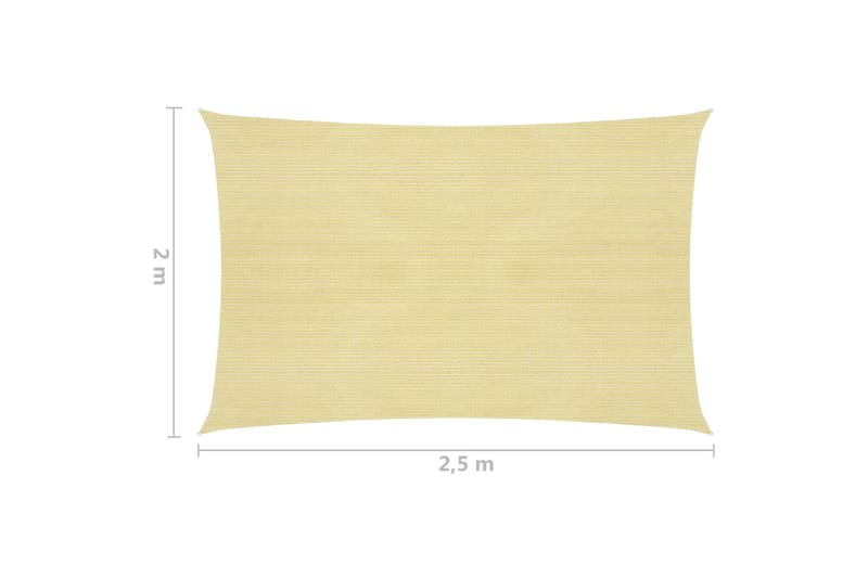 Solsegel 160 g/m² beige 2x2,5 m HDPE - Beige - Solsegel