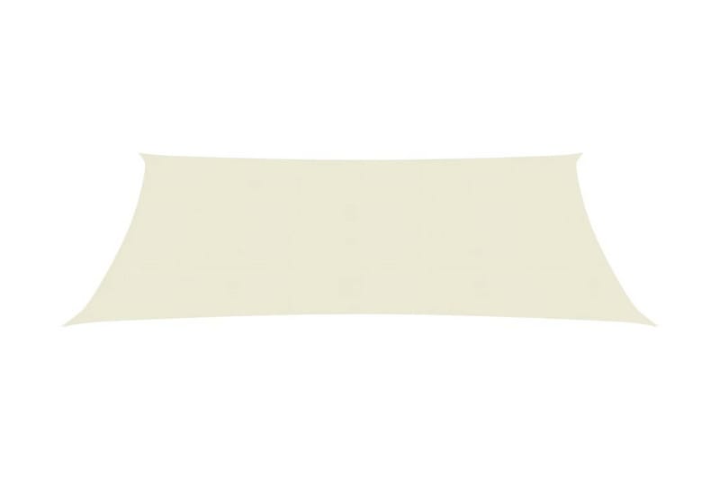 Solsegel 160 g/m² gräddvit 3x6 m HDPE - Vit - Utemöbler - Solskydd - Solsegel