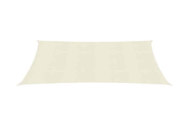 Solsegel 160 g/m² gräddvit 5x6 m HDPE - Vit - Utemöbler - Solskydd - Solsegel