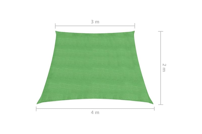 Solsegel 160 g/m² ljusgrön 3/4x2 m HDPE - Ljusgrön - Solsegel