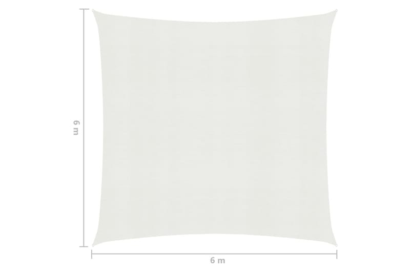 Solsegel 160 g/m² vit 6x6 m HDPE - Vit - Utemöbler - Solskydd - Solsegel